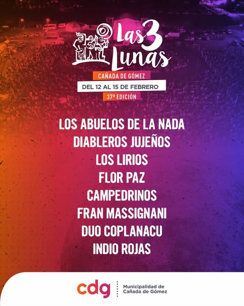 37° Festival de las Tres Lunas (Cañada de Gómez)