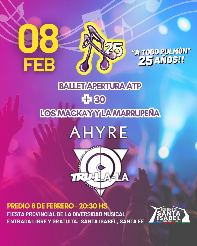 25º Festival Provincial de la Diversidad Musical A todo pulmón (Santa Isabel)