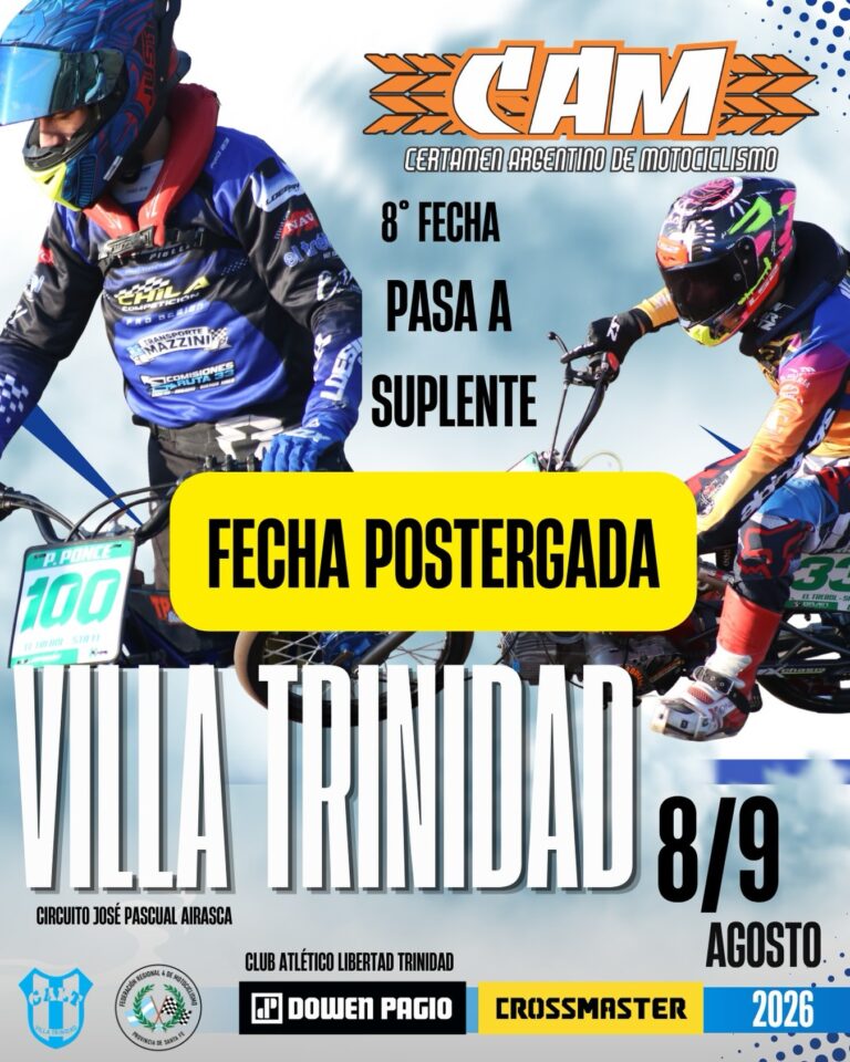 Certamen Argentino de Motociclismo en Villa Trinidad