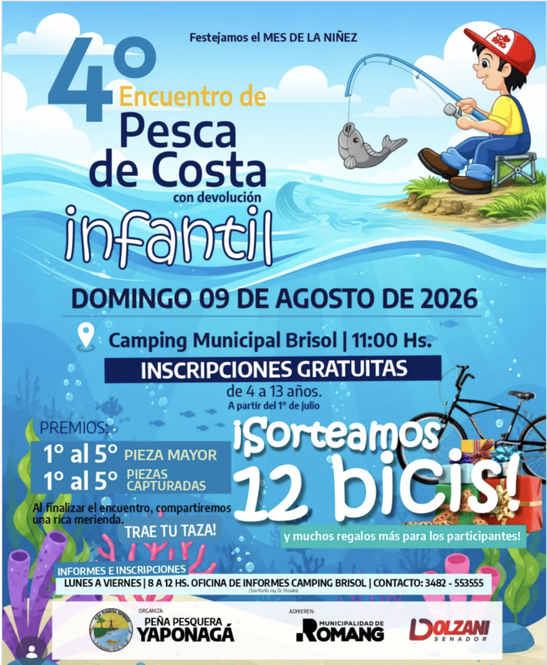 4° Encuentro de Pesca de Costa Infantil con Devolución