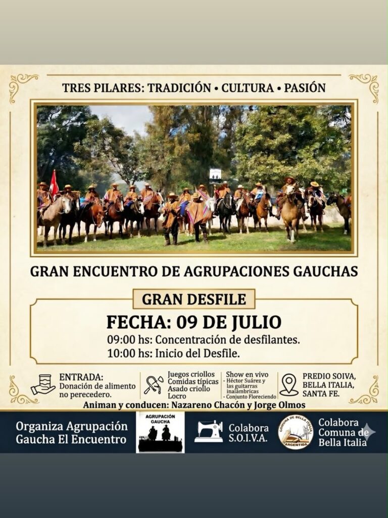Gran Encuentro de Agrupaciones Gauchas | Bella Italia