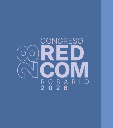 Banner institucional de la Facultad de Ciencia Política y Relaciones Internacionales (FCPOLIT). El lado izquierdo, en azul oscuro, muestra el logotipo del "CONGRESO 28 REDCOM ROSARIO 2026".